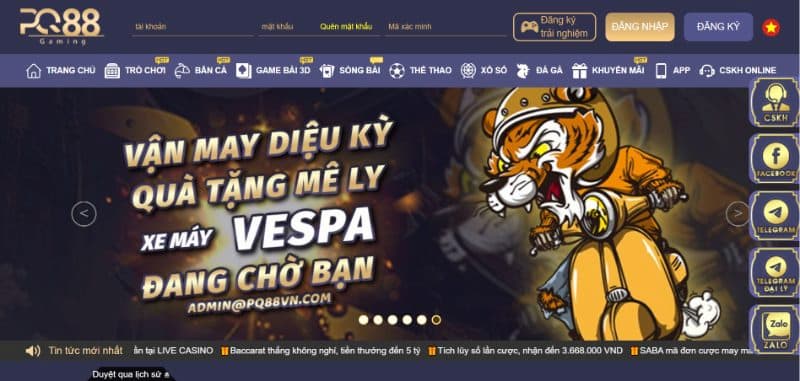 Tỷ lệ trả thưởng PQ88 cao