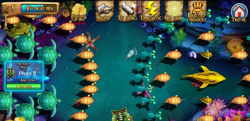 Bắn cá 2 Hệ số thưởng săn cá PQ88 khủng